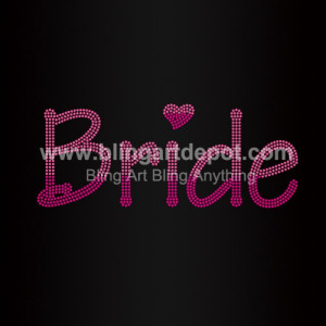 Bride Rhinestone Heat Transfers Custom Bride Rhinestone Heat Transfers Custom